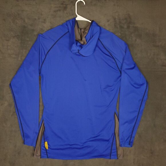 Evoshield Shirt Mens Large Blue Long Sleeve Hoodie Swagtech Lightweight Athletic - Picture 11 of 13